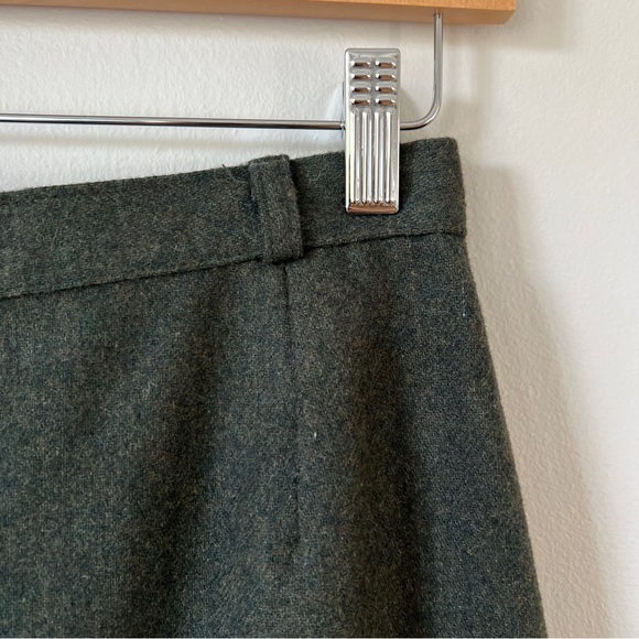 Vintage Wool Forest Green Skirt vintage size 9 - Picture 3 of 13